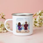 Personlig Jag älskar dig Jag håller dig för alltid Seaside Sweet Emaljmugg med handtag Alla hjärtans dag Födelsedagspresenter