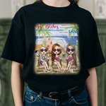 Personifierad Best Besties Coconut Tree Beach Party Car Travel T-shirt Födelsedagspresent Resa