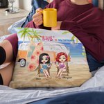 Personifierad Bästa vänner Systrar Kärlek Sommar Surf Kasta kudde Cover Jubileum Soffa Dekor