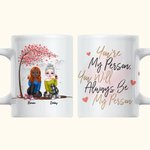 Personalised You Will Always Be My Person Cherry Blossom Tree White Ceramic Mug Friendship Gifts for Office and Home