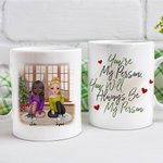 Personalized Besties Sister Best Friends Friendship Celebration White Ceramic Mug Dishwasher and Microwave Safe