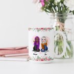 Gepersonaliseerde Best Friends Life is Better with Besties Witte Keramische Mok Relatiegeschenken voor Kantoor en Thuis
