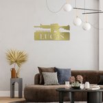 Personlig metallpistolskylt Väggskylt Gun Sign Gun Bullet Sign Present till pappa Heminredning Fars dag present