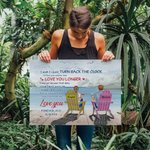 Personalized I Love You Forever First Love Couple on Chairs Poster Frameless Painting Anniversary Gift Home Decoration