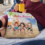 Personalizzato Surf Estate Paesaggio Mare Sorella Ragazze Amici Amore Lancio Cuscino Copertura Compleanno per il Soggiorno