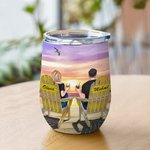 Personalized You and Me Couple Watching Beach Scenery Love Forever Tumbler Valentine's Day