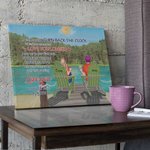 Couple personnalisé vacances mer été vous et moi affiche sans cadre peinture saint valentin anniversaire mur Art Print