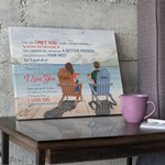 Coppia personalizzata Ti ho incontrato Ti amo sempre Poster senza cornice Pittura di Natale Compleanno Decorazione domestica