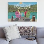 Personalisiertes Poster für Paare, Urlaub, Meer, Sommer, rahmenlos, Geburtstag, Weihnachten, Valentinstag, Zimmerdekoration