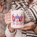 Personlig Besties Systrar Kvinnor Vänskap Vit Keramisk Mugg Present Diskmaskin och Mikrovågsugn Säker