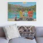 Couple personnalisé vacances mer été vous et moi affiche sans cadre peinture noël anniversaire mur Art Print