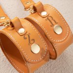 Personalized Leather Shawl Neckerchief Glove Holder with Initial for Her