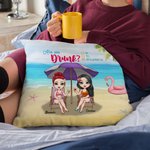 Personalizzato ragazze Besties sorelle estate spiaggia bere Throw Pillow Cover migliore amico regalo Sofa Decor