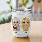 Vaso de Vino Personalizado We're Perfect Mother and Daughter Love Declaration Regalo para el Día de la Madre 12oz
