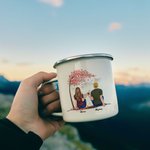 Personalized You and Me We Got This Couple by the Tree Enamel Mug Anniversary Strong