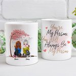 Personalised You Will Always Be My Person Cherry Blossom Tree White Ceramic Mug Friendship Gifts for Office and Home
