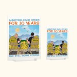 Personalisierte Annoying Each Other Couple auf Stühlen Sonnenblumen Acryl Plaque Paar Geschenk Acryl Dekoration