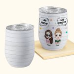 Personalisierte Wie Mutter Wie Töchter Zeigen Liebe für einander mit bunten Sternen Eleme Wein Becher Memorial Geschenk Leicht zu reinigen