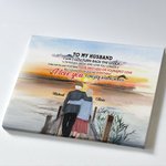 Personalized I Love You Forever to My Husband Old Couple Sunset Poster Frameless Painting Wall Decor Anniversary Valentine's Day