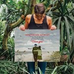 Personalized I Love You Never Stop Seaside Old Couple Poster Frameless Painting Wall Art Print Valentine's Day Birthday