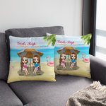 Personliga bästa systrar älskar dig Beach Summer Throw Pillow Cover Bästa vän gåva till vardagsrummet