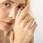 Personalized Natural Mother of Pearl Base Lace Vintage Style Adjustable Ring with Birthstone