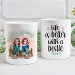 Personalised Life is Better with a Bestie White Ceramic Mug Friendship Gift Coffee Mug