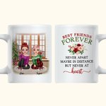 Personalisierte Best Friends Forever Long Distance Friendship White Ceramic Mug Geschenke für BFF