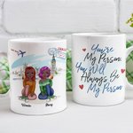 Personlig Du kommer alltid att vara min person Resemotiv Vit keramikmugg Bestie Gåvor för kvinnor för kontor och hem