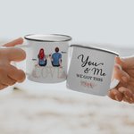 Personlig You and Me We Got This Couple Love Emaljmugg Stark och långvarig Födelsedag Alla hjärtans dag