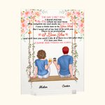 Personalized Couple Sitting on Swing Flower I Love You Forever  Acrylic Plaque Girlfriend Gifts Acrylic Decoration