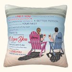 Henkilökohtainen I Love You Love Poem Iceberg Natural Scenery Throw Pillow Cover Birthday Gift Sofa Decor