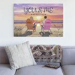Personalised Couple Beach Holiday Vacation You and Me Poster Frameless Painting Birthday Valentine's Day Decorative Painting