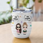 Personalisierte Wie Mutter Wie Töchter Zeigen Liebe für einander mit bunten Sternen Eleme Wein Becher Memorial Geschenk Leicht zu reinigen