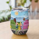 Partner di viaggio personalizzati Coppia Marito e Moglie Amore Vino Tumbler Anniversario con effetto isolante