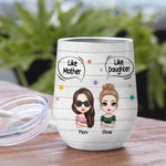 Personalisierte Wie Mutter Wie Töchter Zeigen Liebe für einander mit bunten Sternen Eleme Wein Becher Memorial Geschenk Leicht zu reinigen