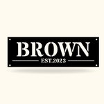 Personalized Family Last Name Metal Monogram Sign for Family Friend Housewarming Home Decoration