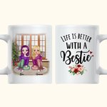 Personalized Life is Better with Besties White Ceramic Mug Friendship Gift 11oz or 15oz