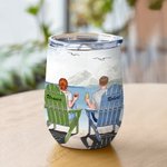 Personalised You And Me Couple Seagulls Love Forever Wine Tumbler Anniversary