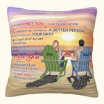 Henkilökohtainen Rakkaus runo Rakastan sinua Romanttinen ranta auringonlasku heittää tyynyn kansi sohva sisustus