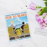 Personalisierte Annoying Each Other Couple auf Stühlen Sonnenblumen Acryl Plaque Paar Geschenk Acryl Dekoration