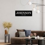 Personalized Family Last Name Metal Monogram Sign for Family Friend Housewarming Home Decoration