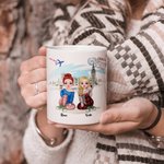 Personalisierte Best Friends Forever Never Apart Travel Together Weiße Keramiktasse Geschenke für Freunde Spülmaschinen- und mikrowellengeeignet