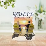 Personalized Seaside Sunset This Couple on Beach Chairs Design Acrylic Plaque Anniversary Gift Acrylic Decoration