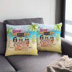 Gepersonaliseerd Best Friends Sisters Drink Surf Seaside Kussen Cover Best Friend Gift Home Decoration