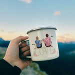 Personalized Couple Together for Years Love Story Enamel Mug Christmas Birthday Strong and Long-lasting 11oz