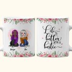 Gepersonaliseerde Best Friends Life is Better with Besties Witte Keramische Mok Relatiegeschenken voor Kantoor en Thuis