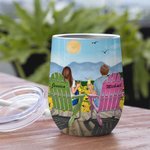 Partner di viaggio personalizzati Coppia Marito e Moglie Amore Vino Tumbler Anniversario con effetto isolante