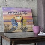 Personalized Couple Beach Holiday Vacation You and Me Poster Frameless Painting Valentine's Day Decorative Painting