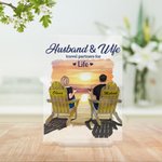 Personalised This Couple on Beach Chairs Design Husband and Wife Travel Partners for Life Acrylic Plaque Valentine's Day Gift House Decorations